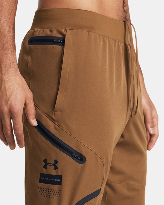 Men's UA Unstoppable Cargo Pants in Brown image number 3